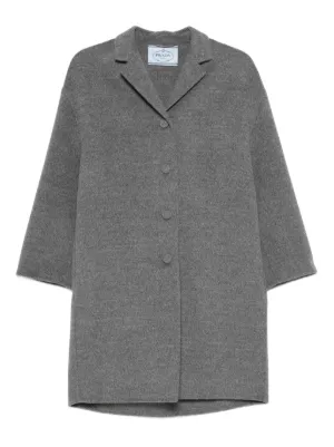 PRADA ダークグレー チェスターコート PRADA - prada チェスターコート 22aw 2022 ブラック アウター