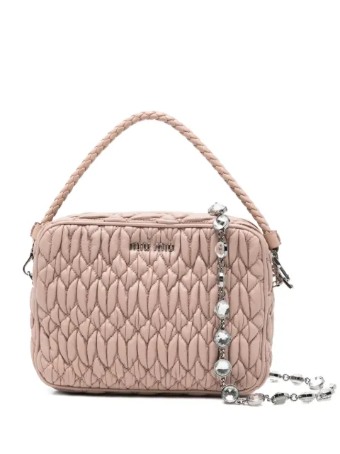 Miu Miu Matelasse Crystal shoulder bag