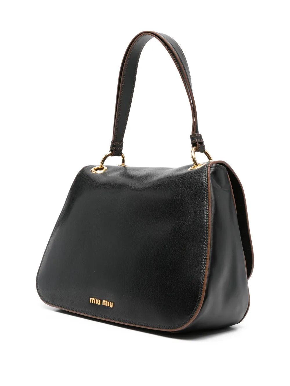 Miu Miu Dahlia Shoulder Bag In Black