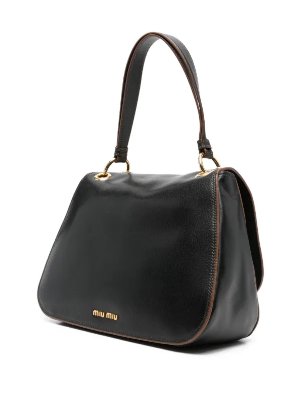 Miu Miu Dahlia レザーショルダーバッグ | ブラック | FARFETCH JP