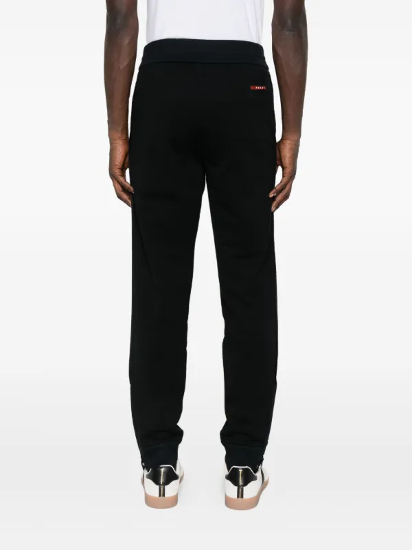 Prada Linea Rossa elastic-waistband Track Pants | Black | FARFETCH