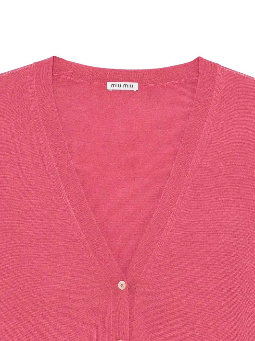 Miu Button-up vest met V-hals Roze