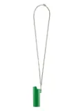 AMBUSH lighter-case curb-chain necklace - Green