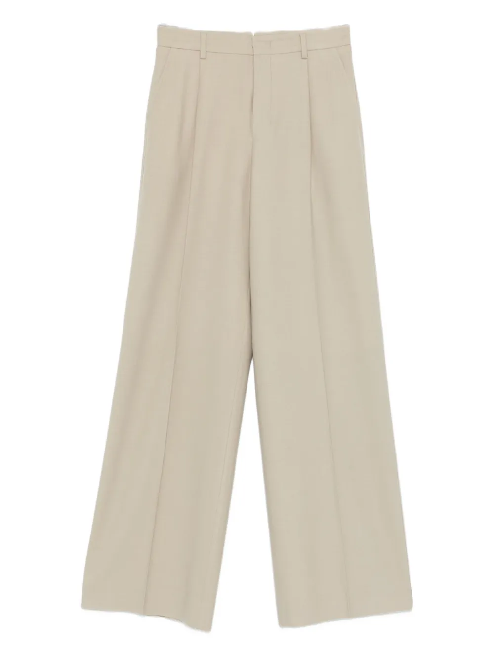 Cellar Door Wide-leg High-waisted Trousers In Neutral