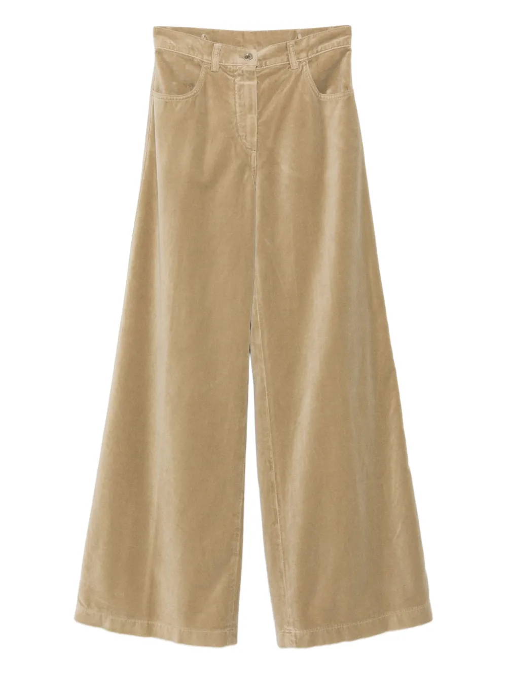 ASPESI wide-leg velvet trousers | Neutrals | Image 1