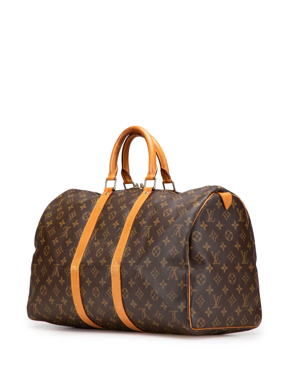 Pre-owned Louis Vuitton 1994 Monogram Keepall 45 Travel Bag In Brown