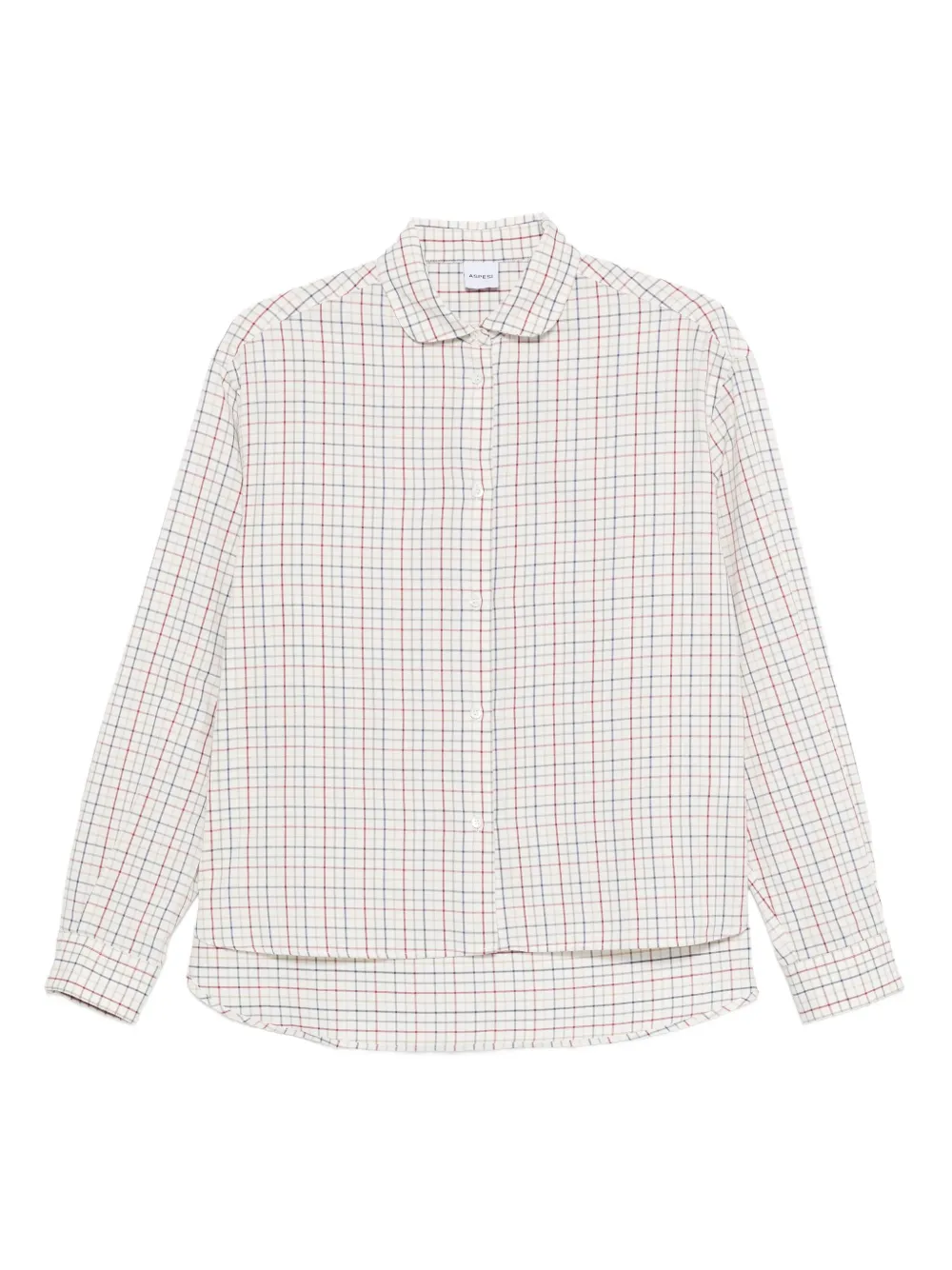 ASPESI Peter-Pan-collar checked shirt | Neutrals | Image 1