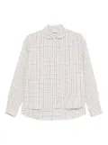 ASPESI Peter-Pan-collar checked shirt - Neutrals