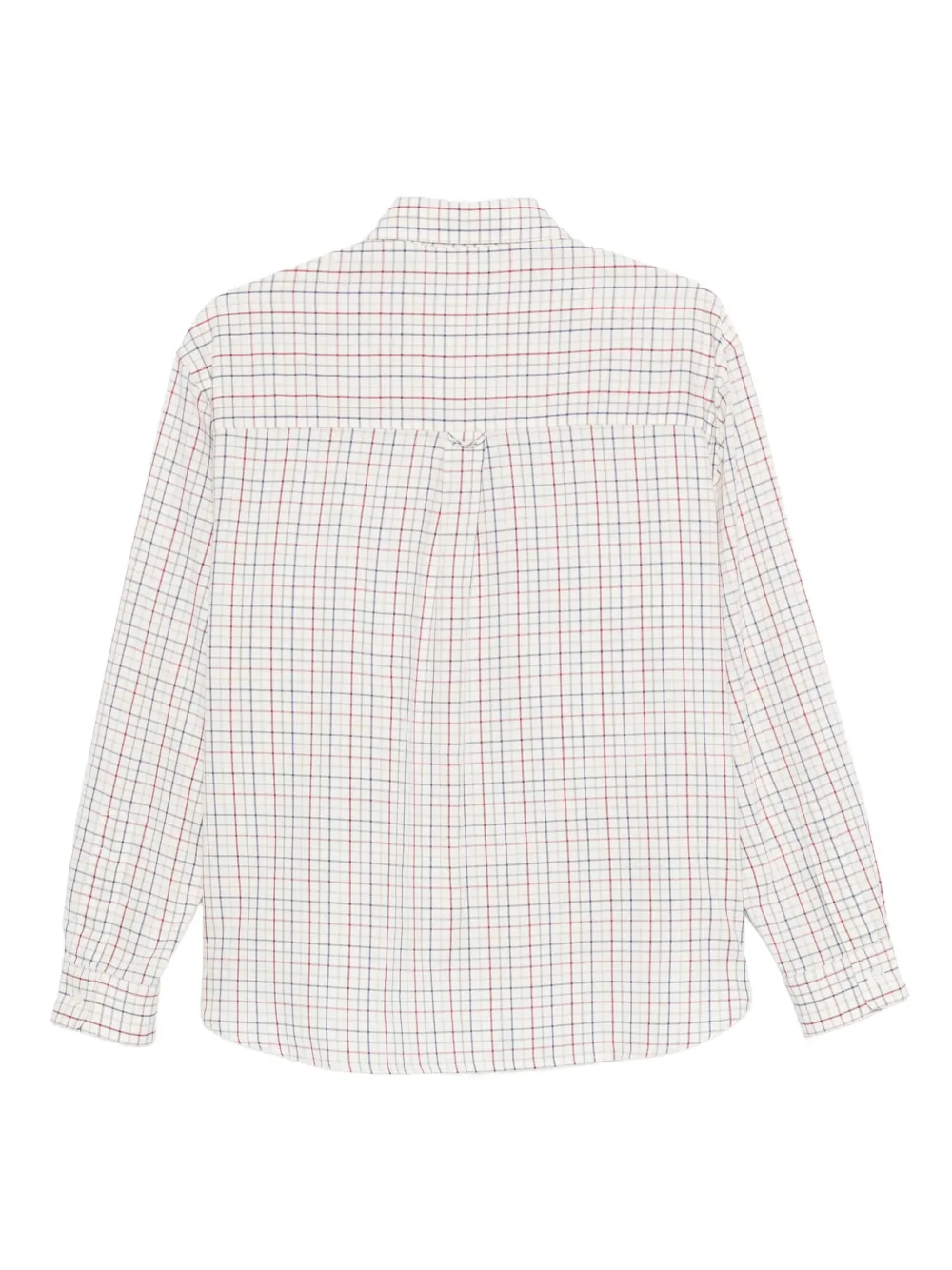 ASPESI Geruite blouse met Peter Pan-kraag - Beige