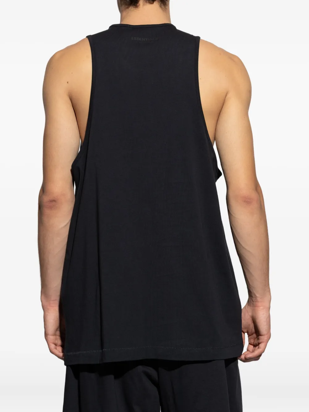 FEAR OF GOD ESSENTIALS logo-plaque tank top Zwart