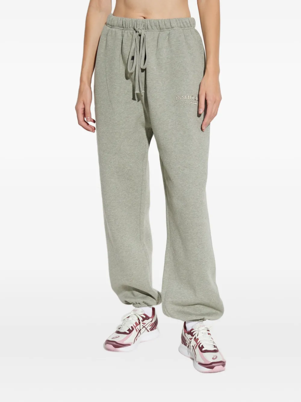 Essentials Drawstring-cuffed Sweatpants In Gray