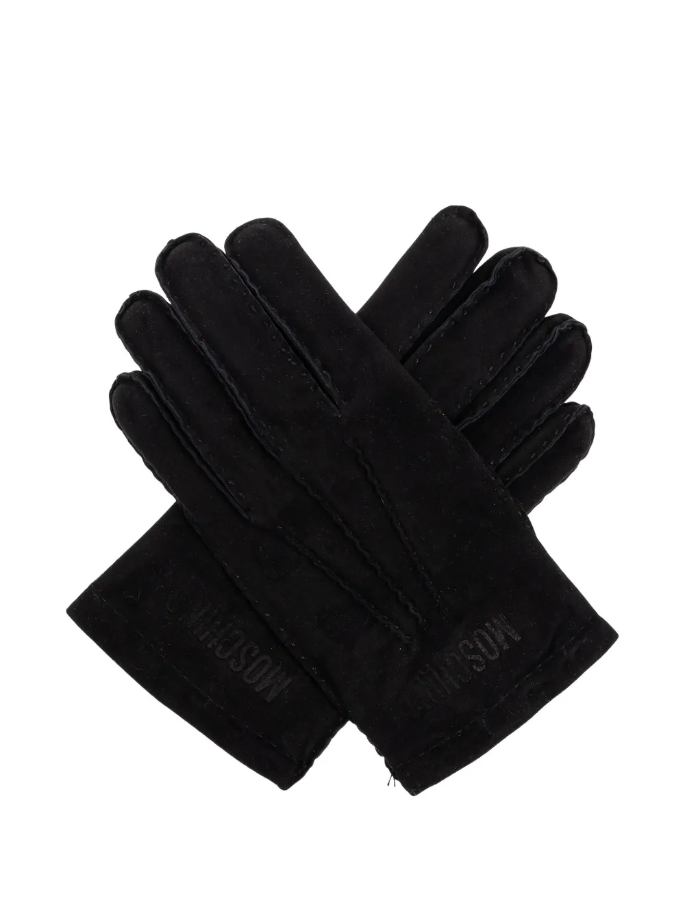 Moschino Handschoenen met logodetail - Zwart
