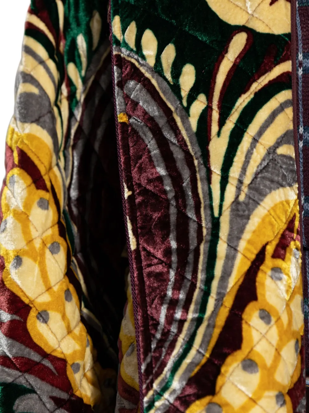 ETRO Fluwelen jas met bloemenprint Geel