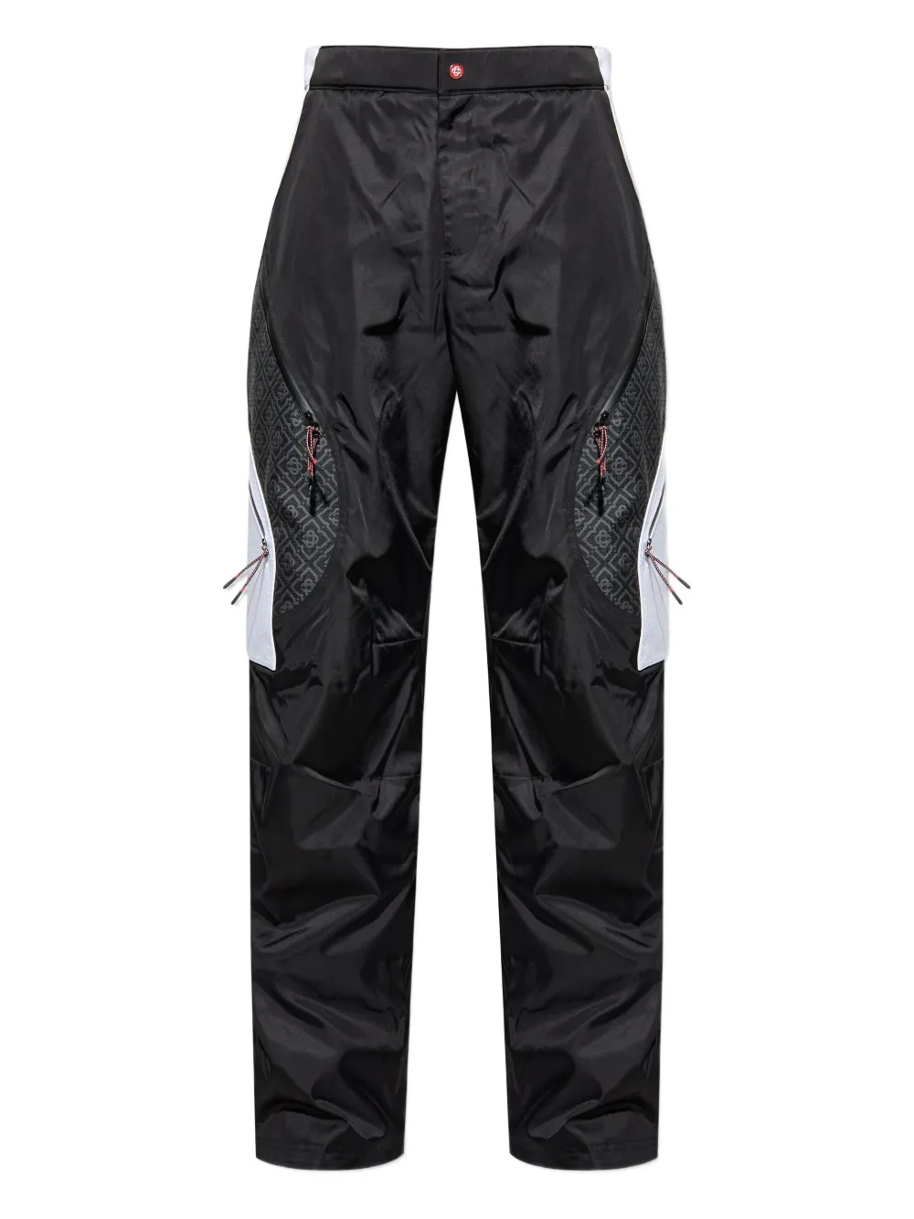 Casablanca Monogram Panelled Trousers In Black