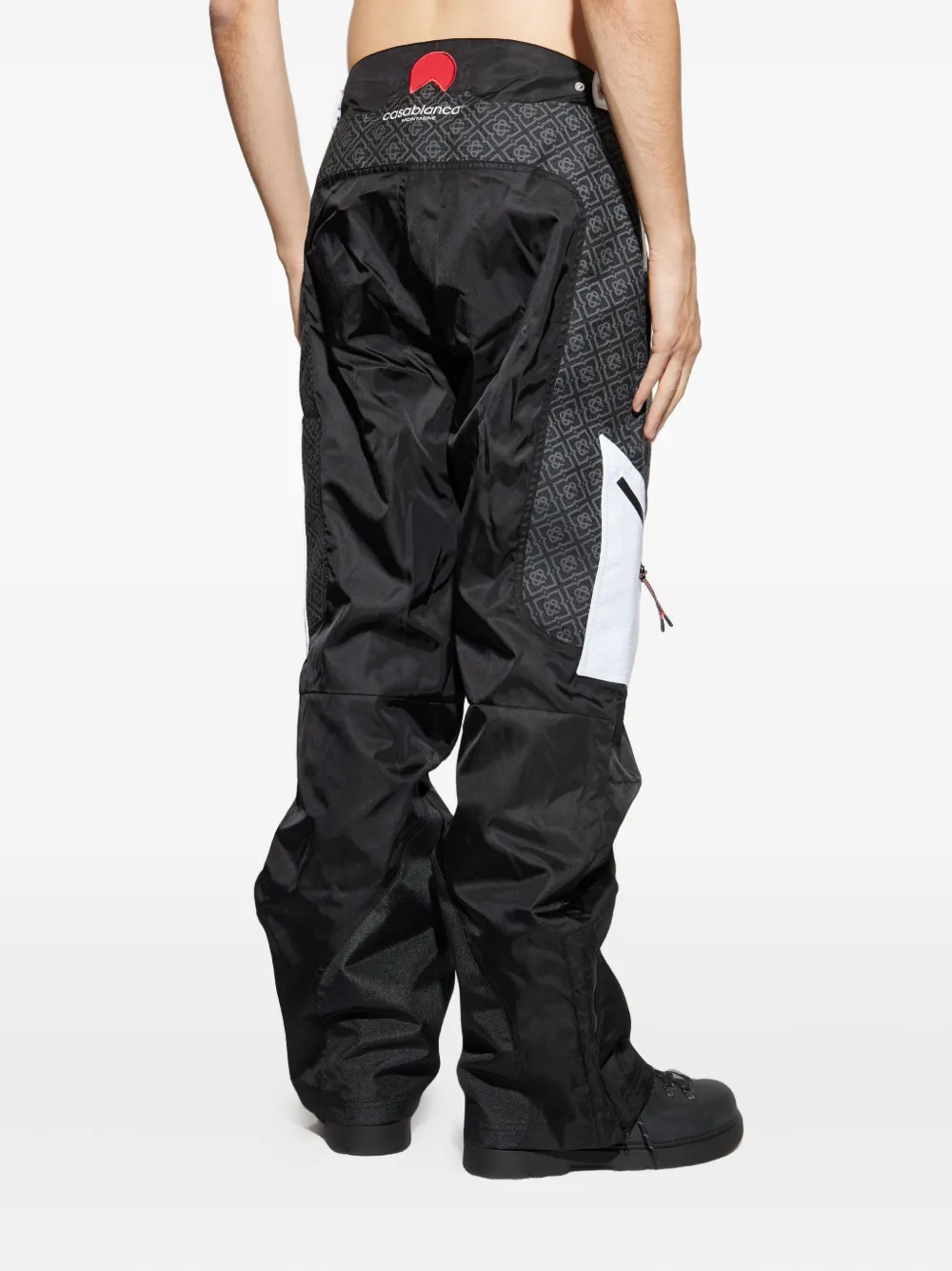 Casablanca Monogram Panelled Trousers In Black
