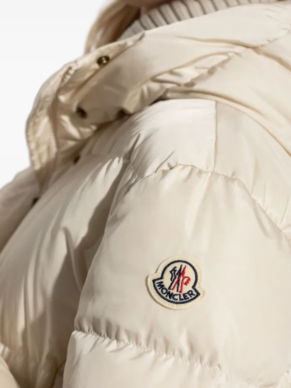 Moncler Chamer フーデッド キルティングコート | ホワイト | FARFETCH JP