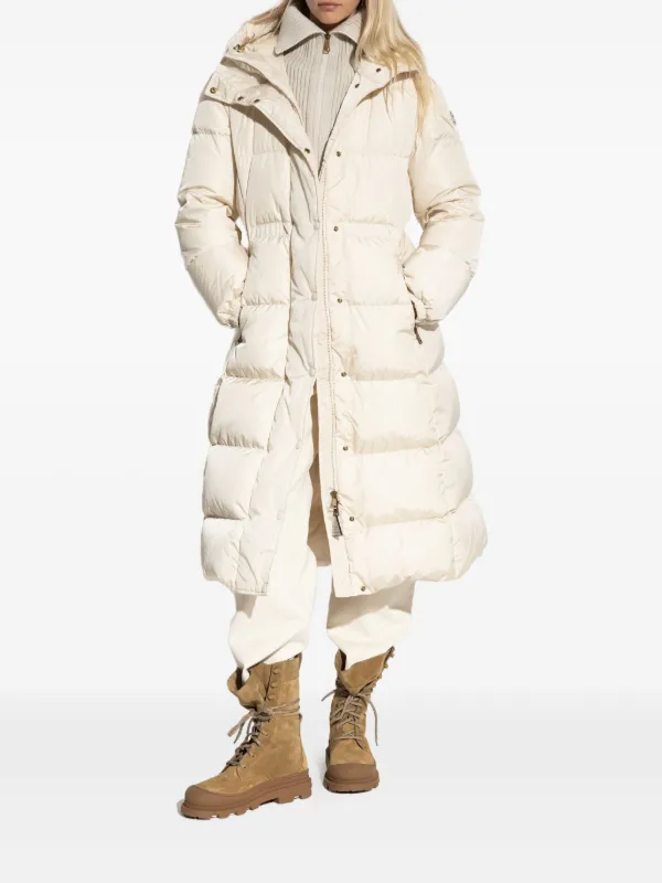 Moncler Chamer フーデッド キルティングコート | ホワイト | FARFETCH JP
