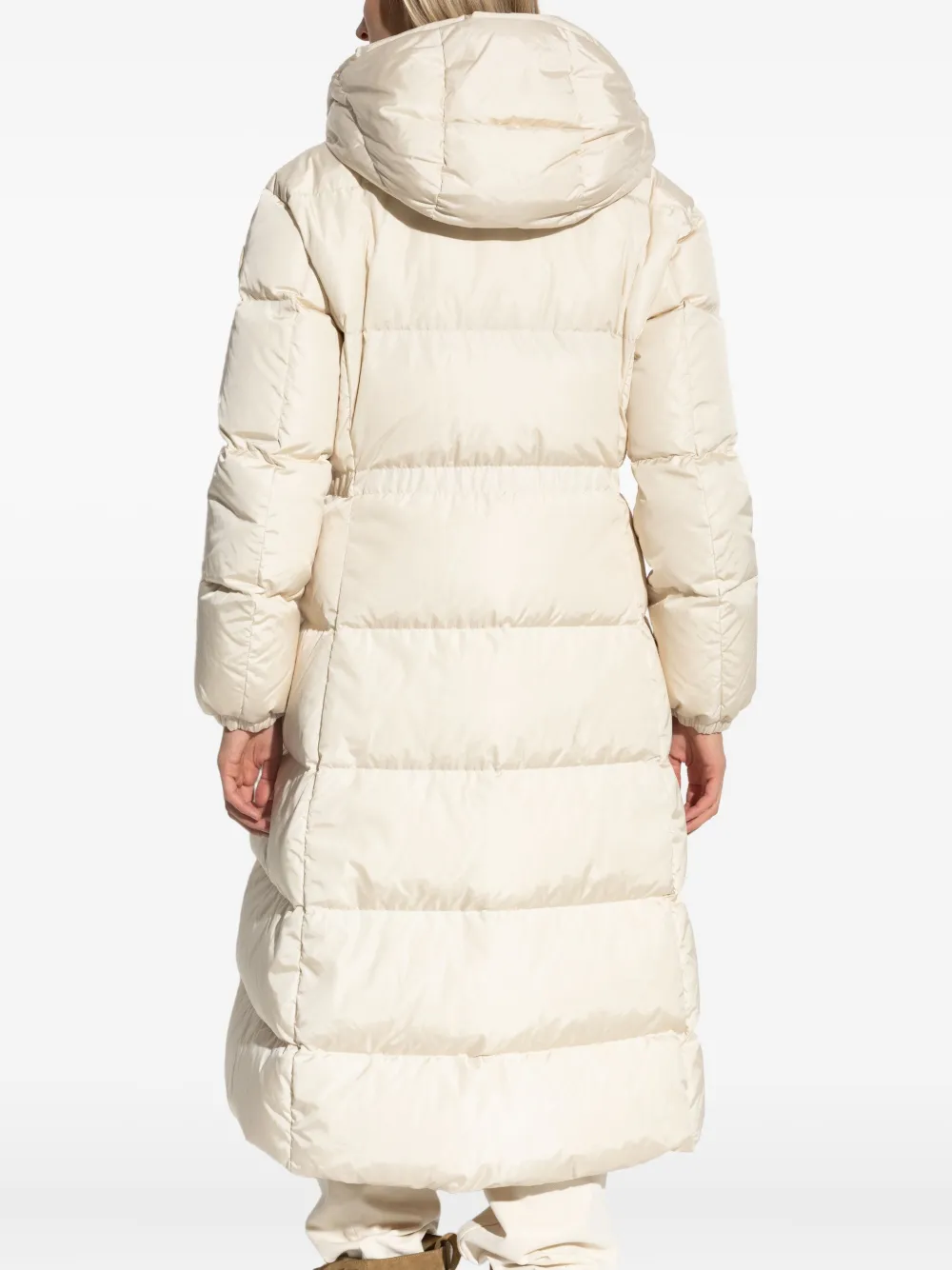 Moncler Chamer gewatteerde jas met capuchon Wit
