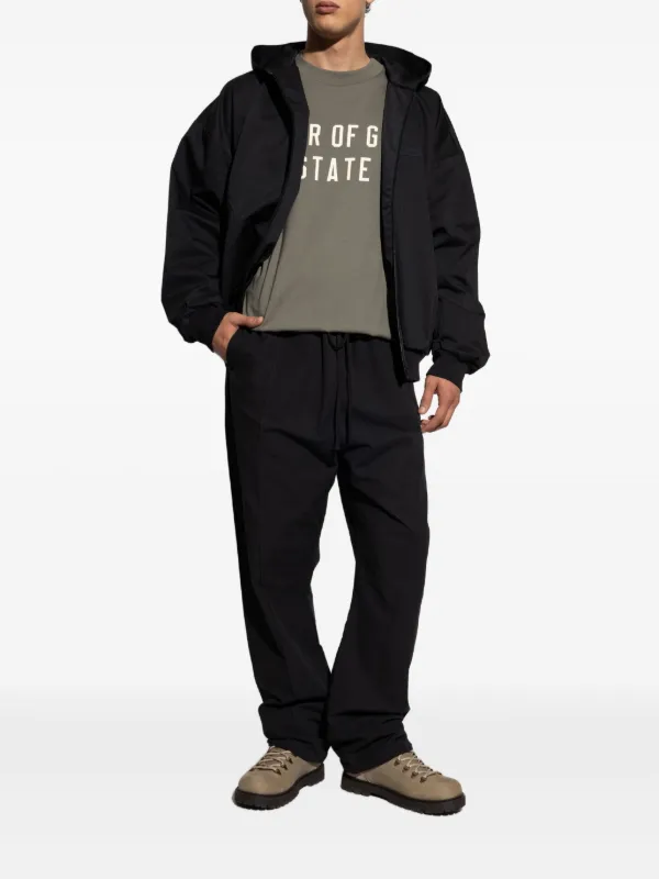 FOG ESSENTIALS ドローストリングパンツ ブラック M FEAR OF GOD ESSENTIALS ドローストリングパンツ メンズ ファッション
