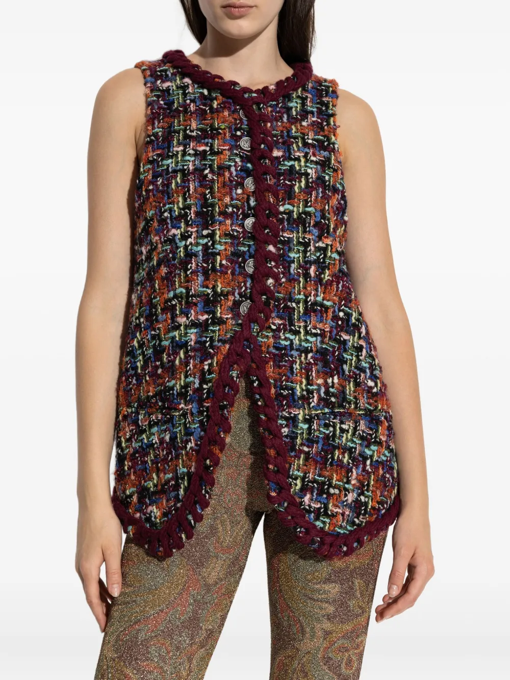 Etro Sleeveless Vest In Multi