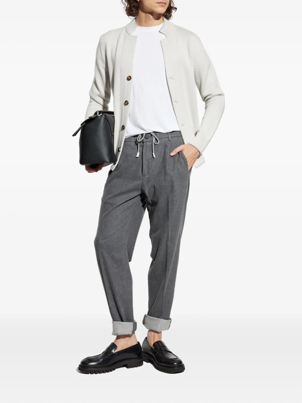 Eleventy Broek met trekkoord - Grijs