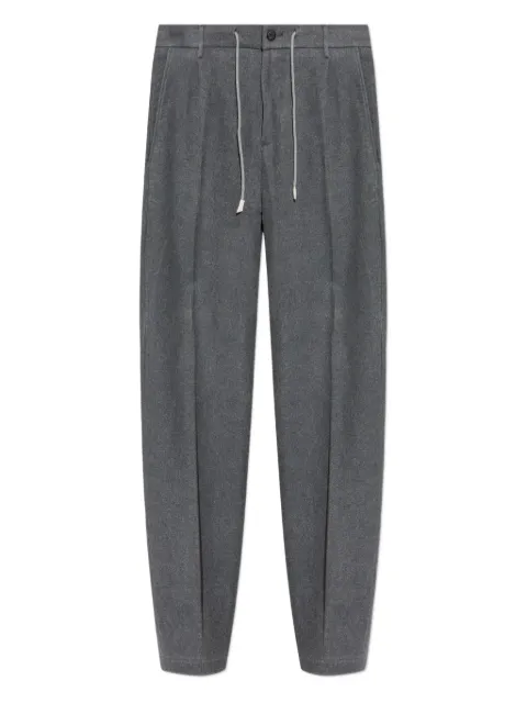 Eleventy pantalones plisados con cordones en la pretina