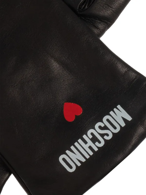 MOSCHINO レザー手袋 黒 Moschino レザーグローブ | ブラック | FARFETCH JP