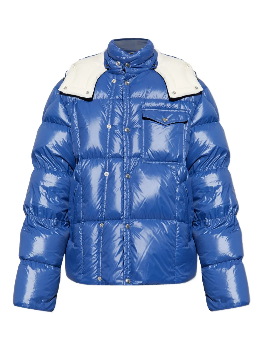 Moncler Serfanto Hooded Puffer Jacket In Blue