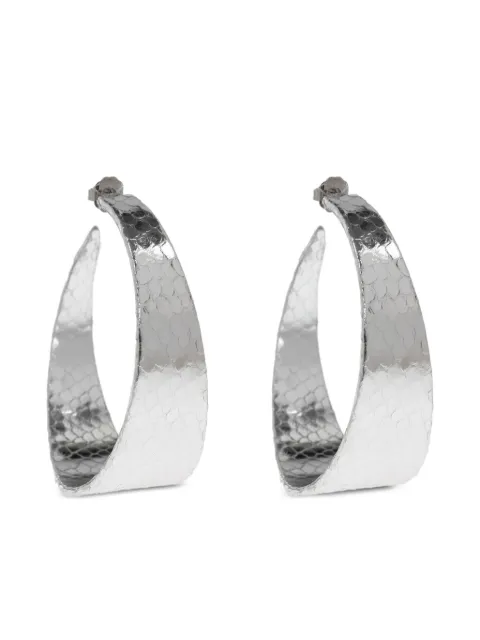 DSQUARED2 snakeskin-effect hoop earrings