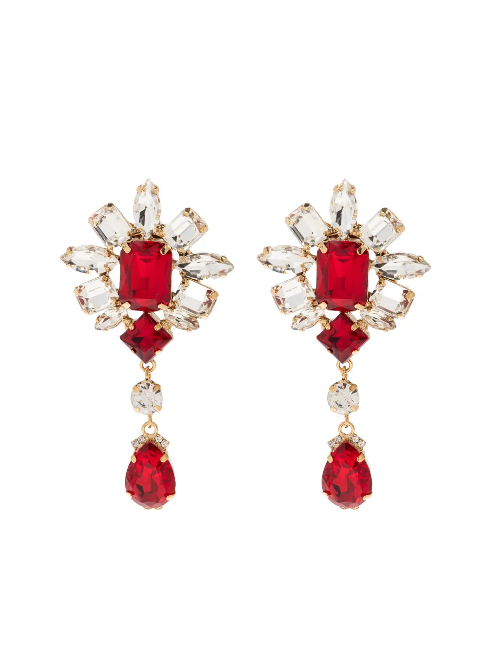 DSQUARED2 snakeskin-effect hoop earrings - Silver