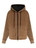 Moncler hooded teddy fleece jacket - Brown