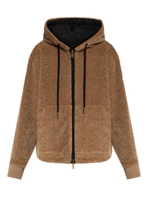 Moncler hooded teddy fleece jacket