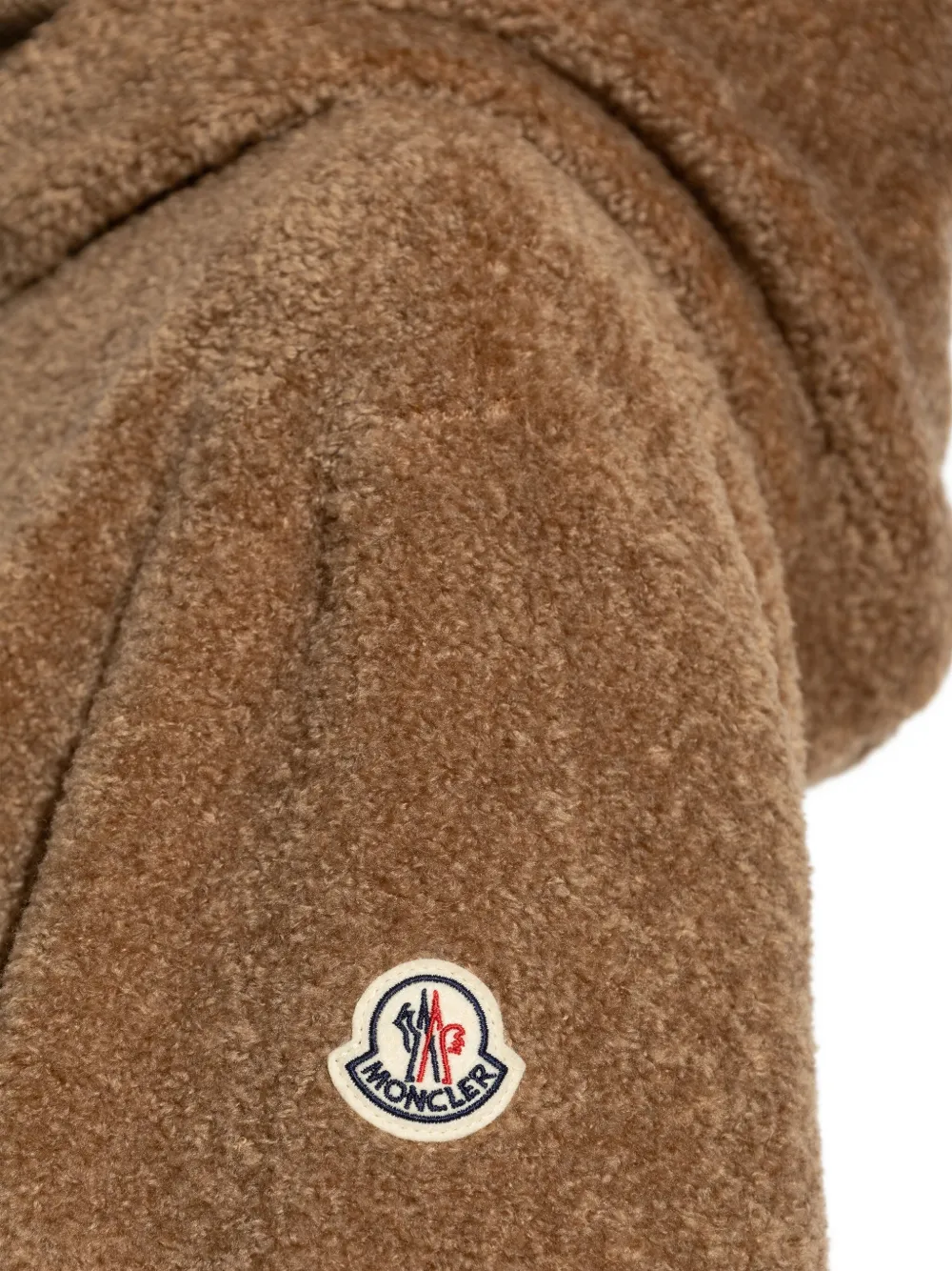 Moncler Fleece jack met capuchon Bruin