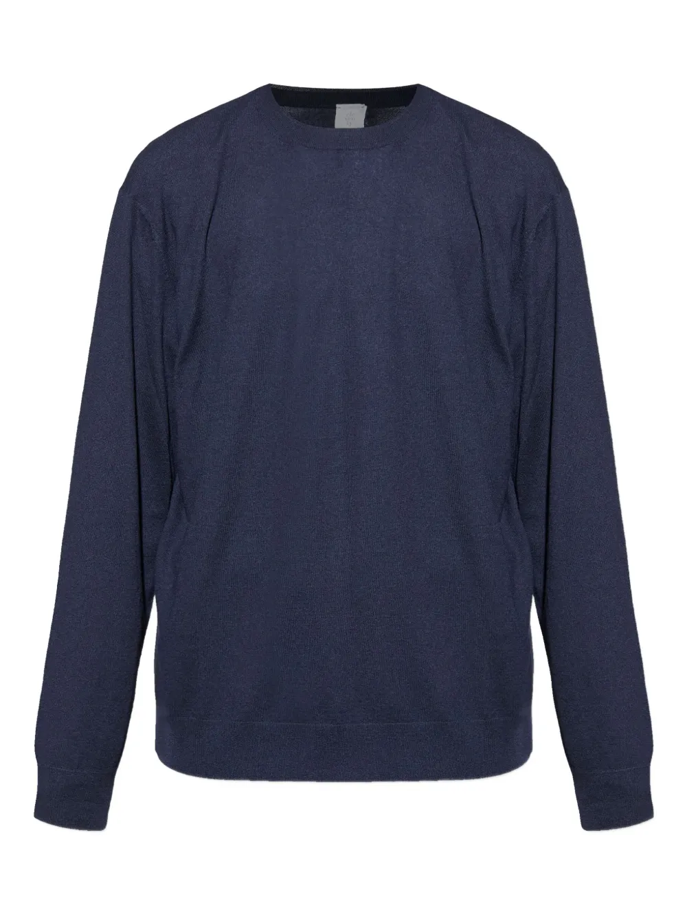 Eleventy Round-neck Long-sleeve Sweater In Blue