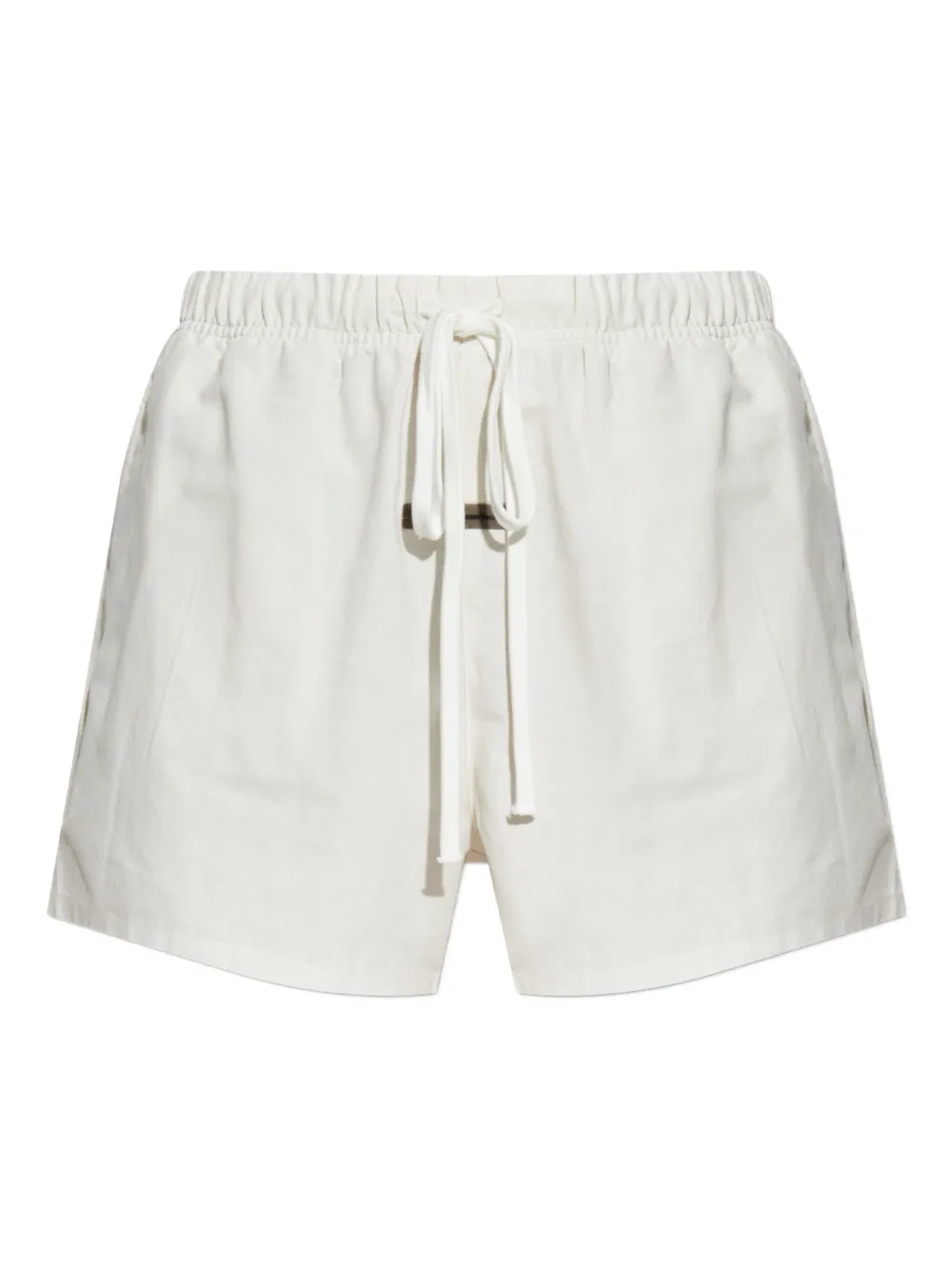 Essentials Logo-plaque Drawstring Shorts In Animal Print