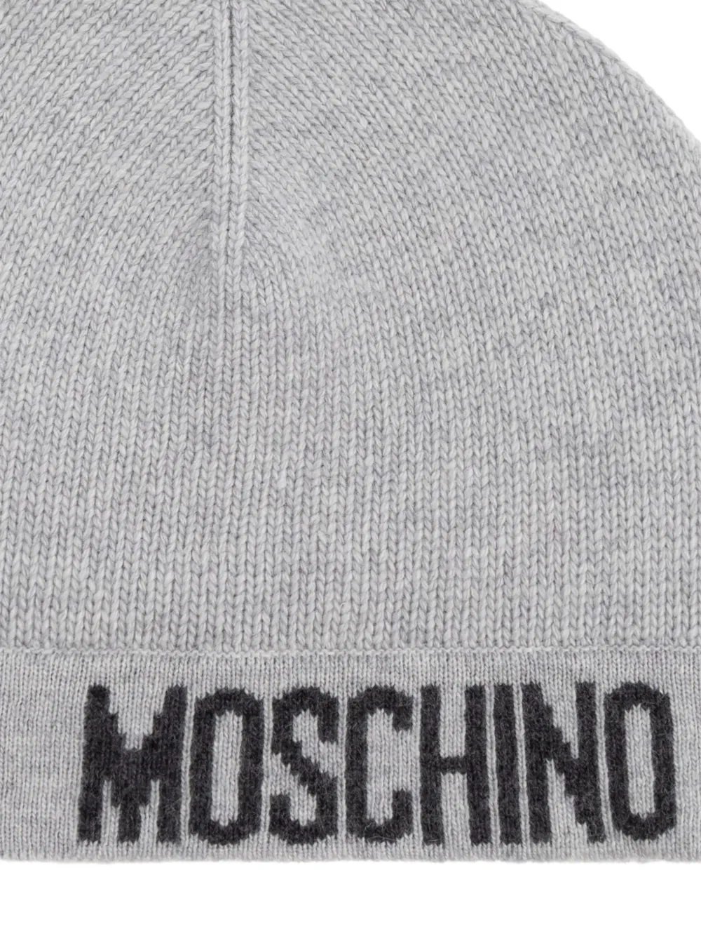 Moschino Muts met intarsia logo Grijs