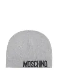 Moschino logo-intarsia beanie - Grey