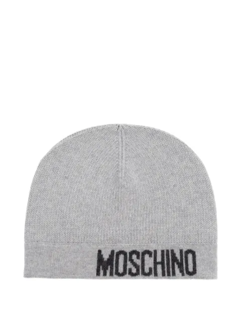 Moschino logo-intarsia beanie