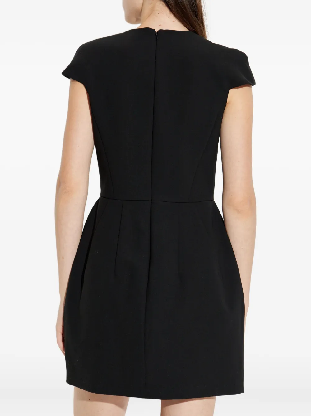 Moschino Fitted Knee-length Dress Cap Sleeves In Black