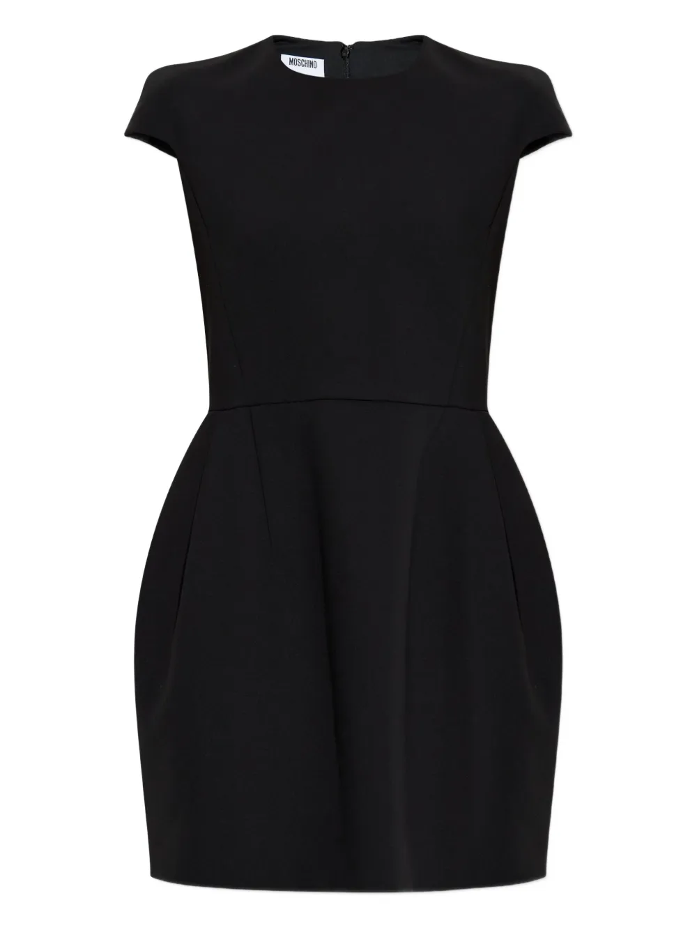 Moschino Fitted Knee-length Dress Cap Sleeves In Black