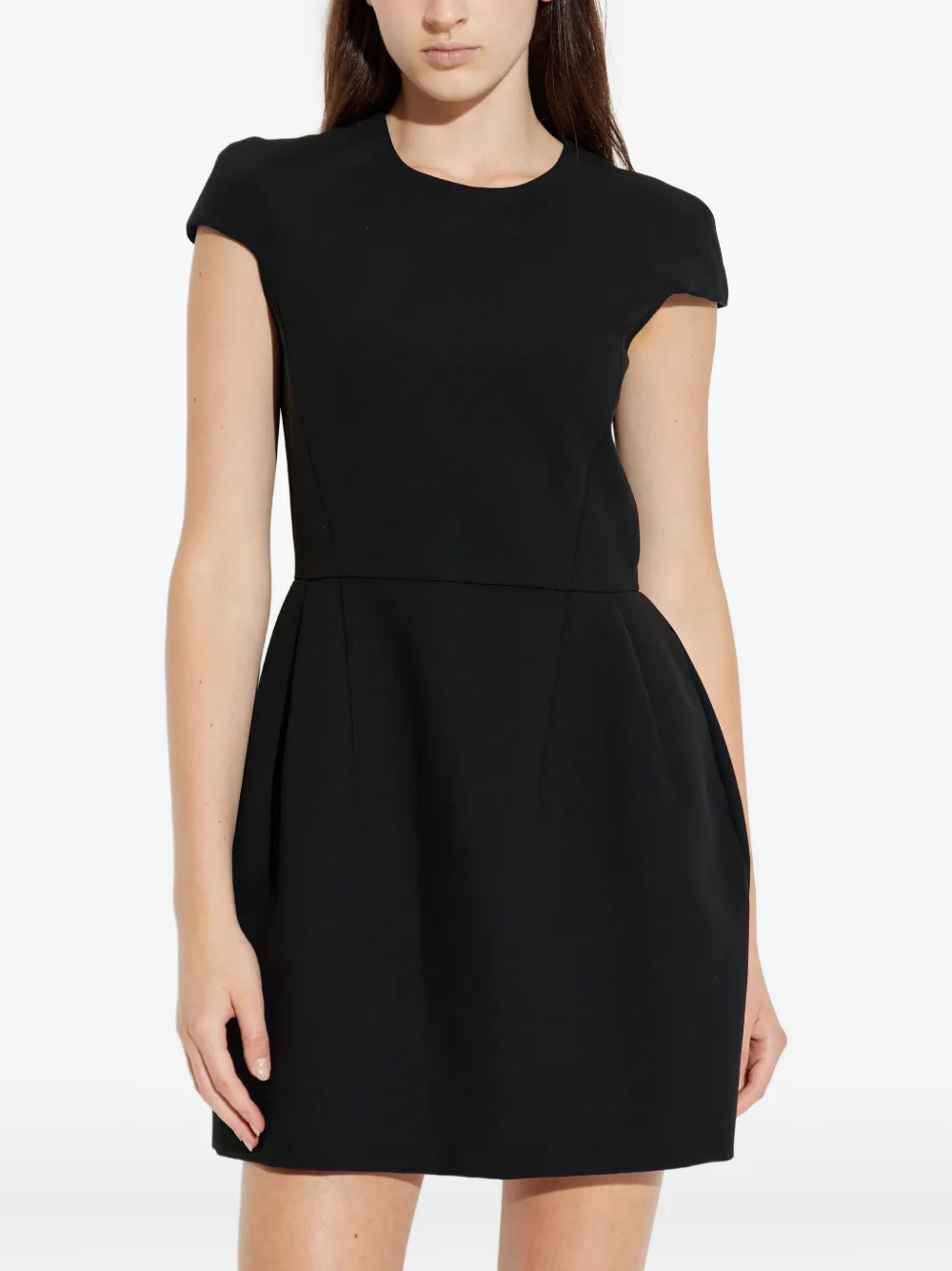Moschino Fitted Knee-length Dress Cap Sleeves In Black