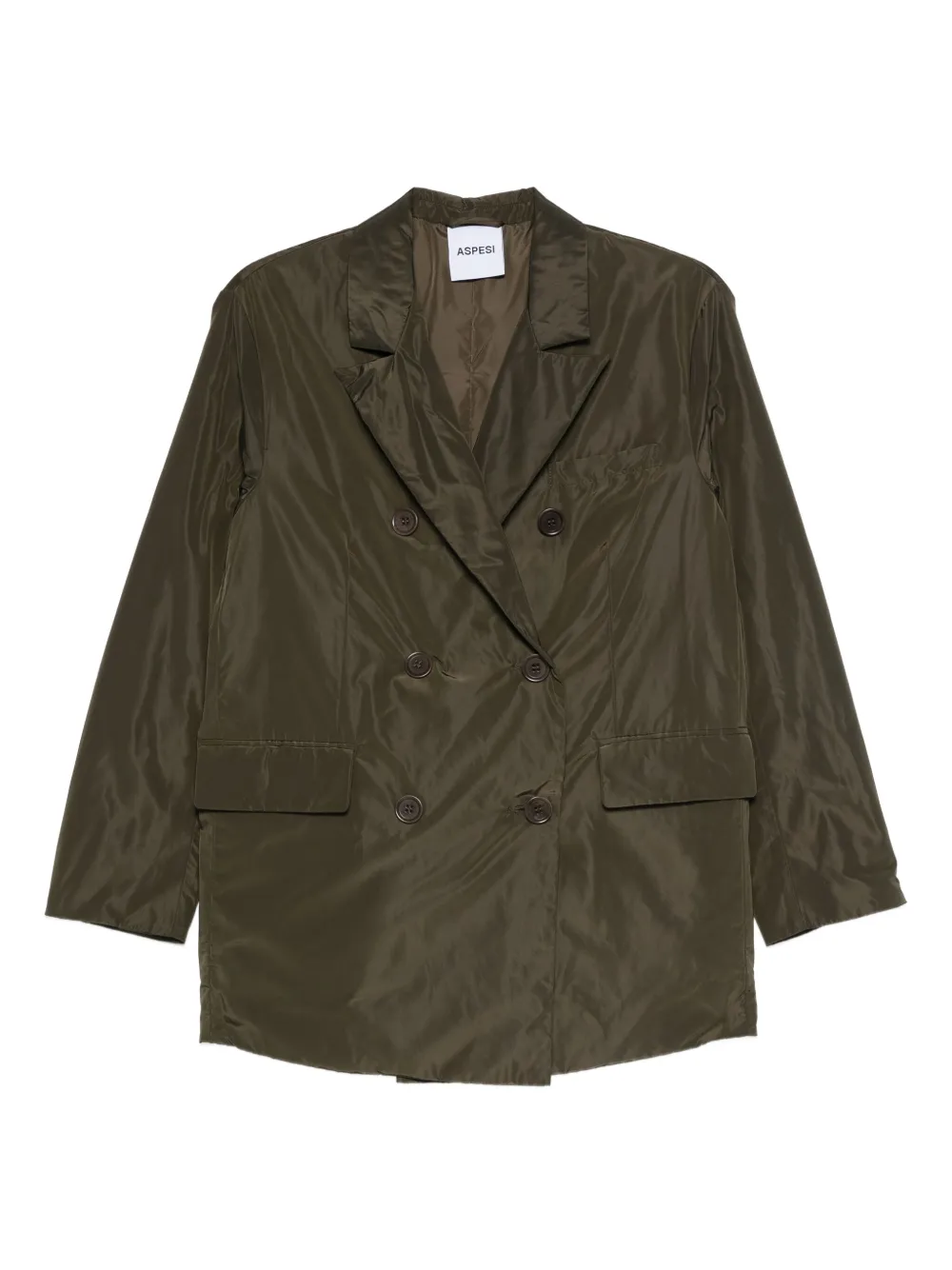 ASPESI double-breasted buttoned coat | Green | Image 1