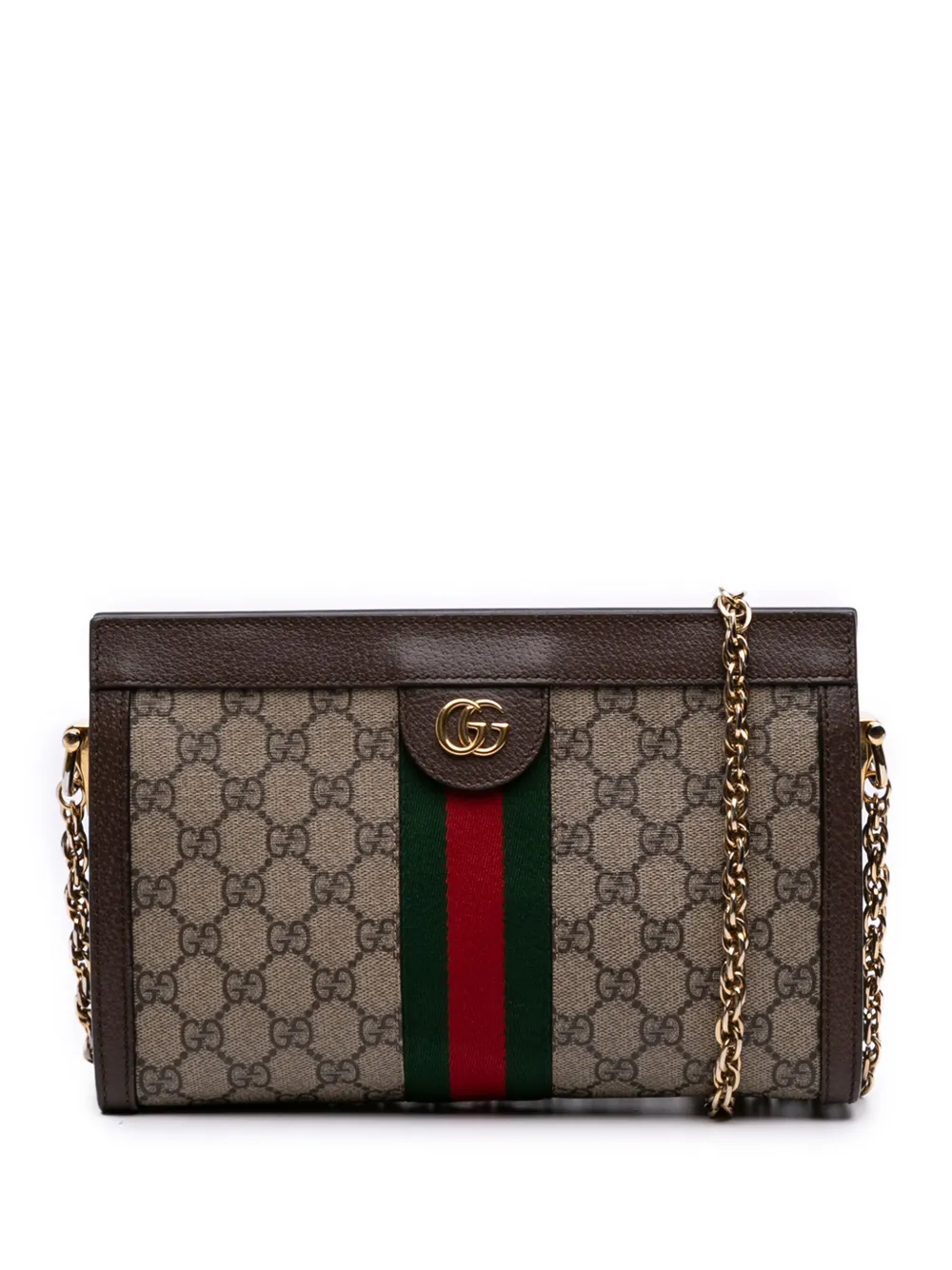 Gucci Pre-Owned 2016-2025 Small GG Supreme Ophidia Chain crossbody bag Gucci Pre-Owned 2016-2025 Small GG Supreme Ophidia Chain crossbody bag