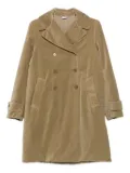 ASPESI double-breasted velvet coat - Neutrals