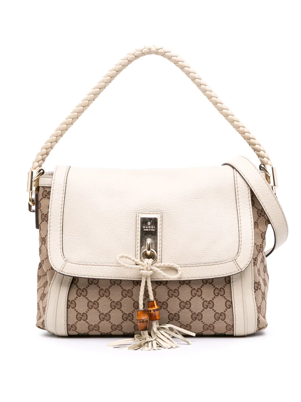 Gucci Pre-Owned 2016-2025 GG Canvas Bella Flap satchel - ブラウン Gucci Pre-Owned 2016-2025 GG Canvas Bella Flap satchel - ブラウン