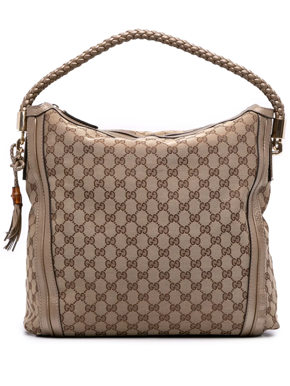 Gucci Pre-Owned 2016-2025 Large GG Canvas Bella shoulder bag - ゴールドトーン Gucci Pre-Owned 2016-2025 Large GG Canvas Bella shoulder bag - ゴールドトーン