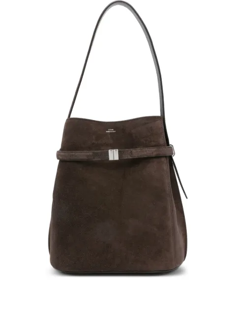 TOTEME suede-leather buckle shoulder bag