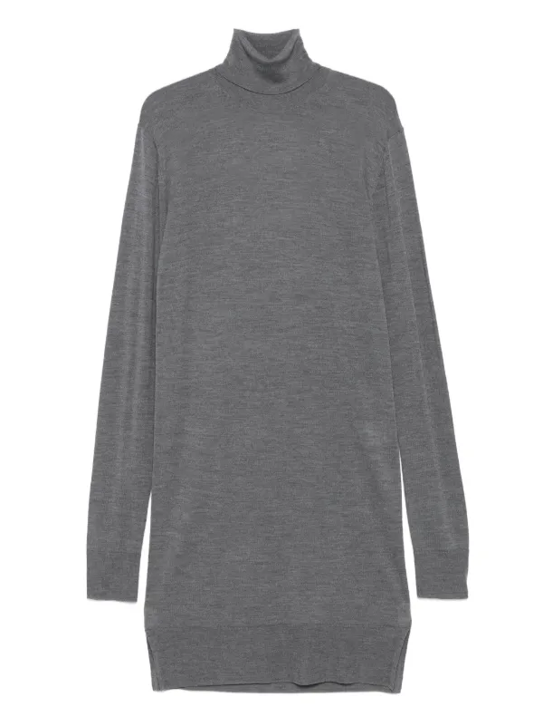 toteme grey dress TOTEME-Cable knit dress-251WRD0142YA0036 GREY MELANGE 074  Dope