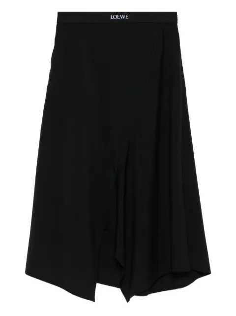 LOEWE asymmetric midi skirt