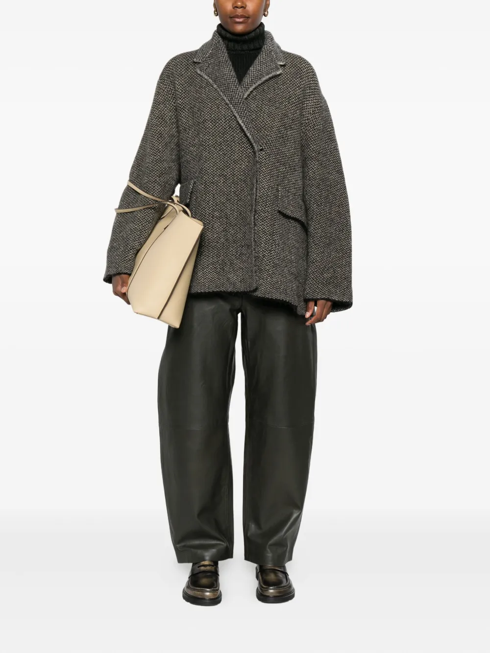 Boboutic herringbone-weave pocket coat | Single Breasted Coats | Image 2